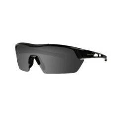 Rawlings Adult Half-Rim Sunglasses Shiny Black/Smoke With Silver Flash
