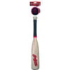 Rawlings MLB Cleveland Indians Bat And Ball Set - Softee, 27" Bat, 3" Baseball -Ball Equipment Shop Rawlings MLB Cleveland Indians Bat and Ball Set 1