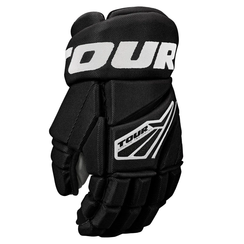 Tour Code 3 Hockey Gloves Black/White 3 Tour Code 3 Hockey Gloves Black/White