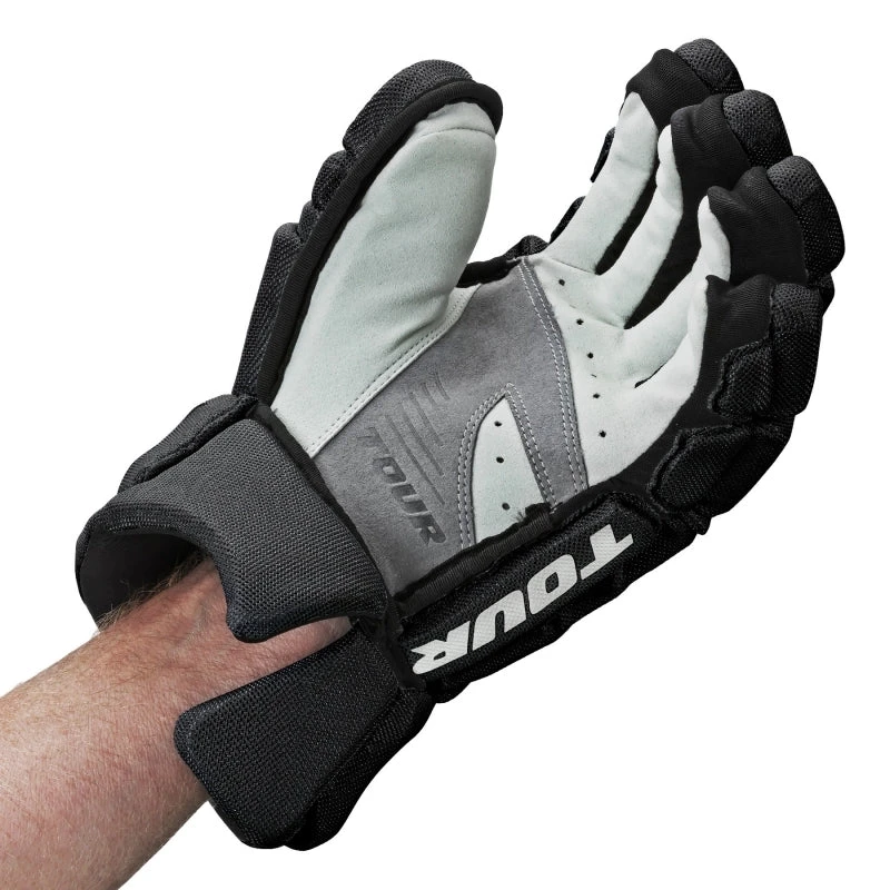 Tour Code 3 Hockey Gloves Black/White 6 Tour Code 3 Hockey Gloves Black/White - Image 4